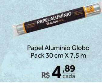 Papel aluminio globo pack 30cm x 7.5m