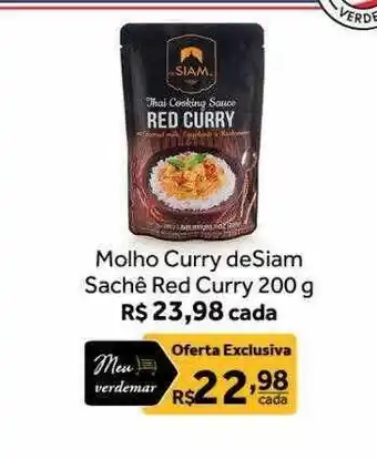 Molho curry de siam sachê red curry