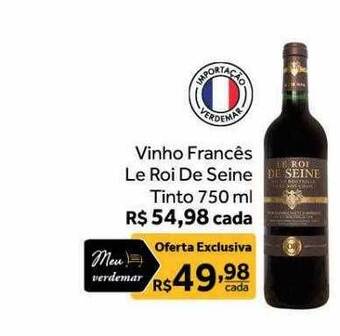 Verdemar Supermercado Vinho francês le roi de seine tinto oferta
