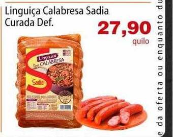 Linguiça calabresa sadia curada def.