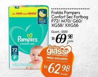 Giassi Supermercados Fralda pampers confort sec fortbag oferta