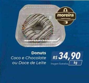 Hiper Moreira Donuts coco e chocolate ou doce de leite oferta