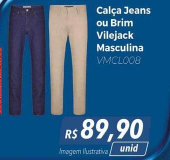 Hiper Moreira Calça jeans ou brim vilejack masculina oferta