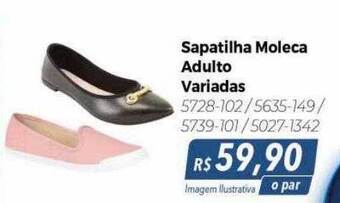 Hiper Moreira Sapatilha moleca adulto variadas oferta