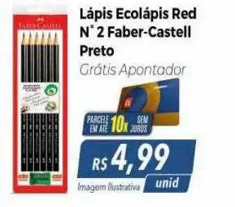 Hiper Moreira Lápis ecolápis red n°2 faber-castell preto oferta
