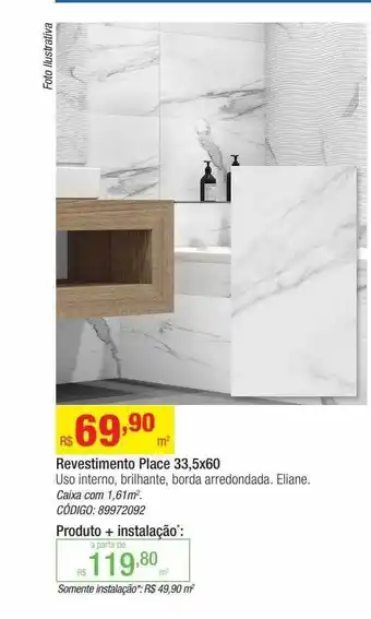 Revestimento place 33.5x60 eliane
