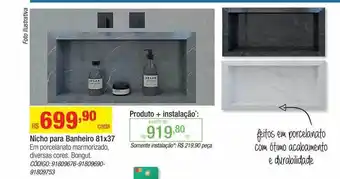 Leroy Merlin Nicho para banheiro 81x37 bongut oferta