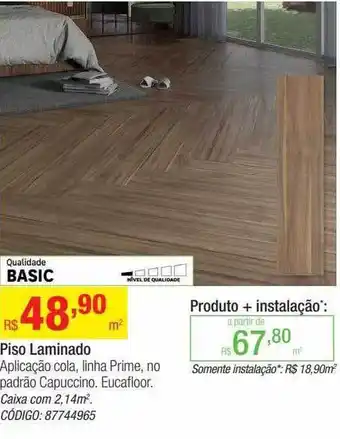 Leroy Merlin Piso laminado aplicação cola eucafloor oferta