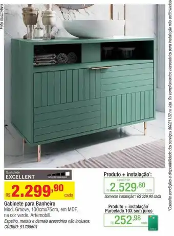 Leroy Merlin Gabinete para banheiro mod. groove artemobil oferta