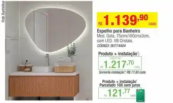 Leroy Merlin Espelho para banheiro mod. gota vb cristais oferta