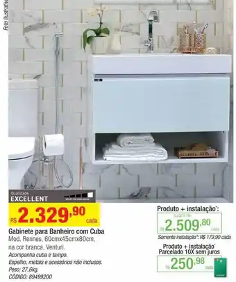 Leroy Merlin Gabinete para banheiro com cuba mod. rennes venturi oferta