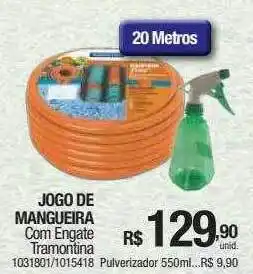 Milium Jogo de mangeira com engate tramontina oferta