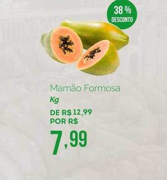 Oba Hortifruti Mamão formosa 38% desconto oferta