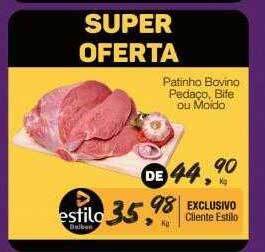 Patinho bovino pedaço bife ou moido