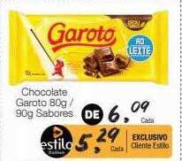 Supermercado Dalben Chocolate garoto sabores oferta
