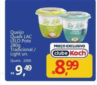Supermercados Koch Queijo quark lac lelo pote tradicional-light un oferta