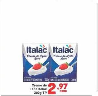Rede Super Compras Creme de leite italac tp oferta