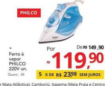 Supermercados Koch Ferro à vapor philco 220v oferta