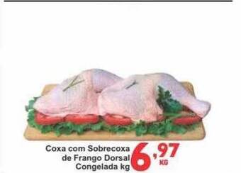 Coxa com sobrecoxa de frango dorsal congelada