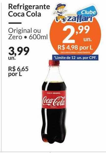 Zaffari Refrigerante coca cola oferta