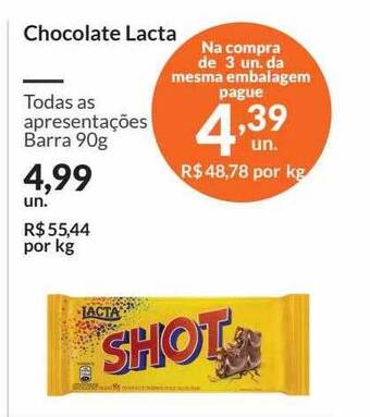 Zaffari Chocolate lacta oferta