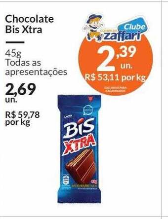 Zaffari Chocolate bis xtra oferta
