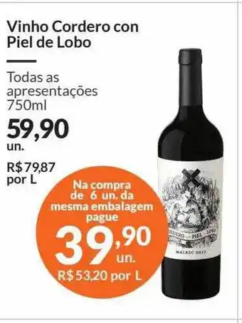 Zaffari Vinho cordero con piel de lobo oferta