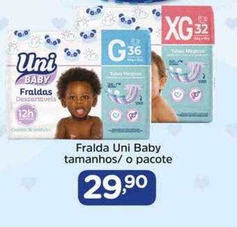 Fralda uni baby tamanhos o pacote