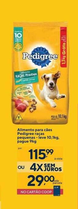 Coop Alimento para cães pedigree raças pequenas oferta