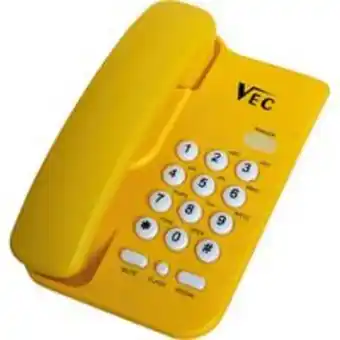 Novo Mundo Telefone com bloqueador vec kxt3026 amarelo oferta