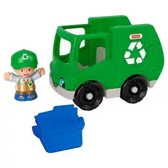 Little people caminhão de reciclagem com boneco - mattel