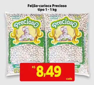 Mercado Extra Feijao carioca Precioso tipo 1 1kg oferta