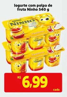 Mercado Extra Iogurte com polpa de fruta Ninho 540g oferta