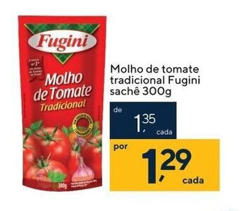 Coop Molho de tomate Tradicional Fugini Sache 300g oferta