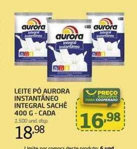 Cooper Leite pó aurora instantâneo integral cada oferta