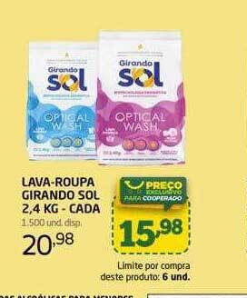 Lava-roupas girando sol cada