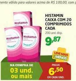 Cooper Histamin caixa com 20 comprimidos cada oferta