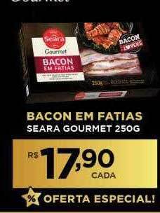 Supermercados Mundial Bacon em fatias seara gourmet oferta