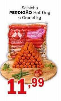 Supermercados Mundial Salsicha perdigão hot dog a granel kg oferta