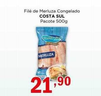 Supermercados Mundial Filé de merluza congelado costa sul pacote oferta