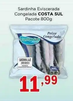 Supermercados Mundial Sardinha eviscerada congelada costa sul pacote oferta