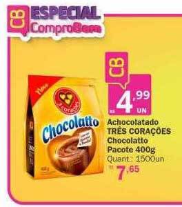 Althoff Supermercados Achocolatado três corações chocolatto pacote oferta
