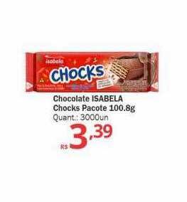 Althoff Supermercados Chocolate isabela chocks pacote oferta