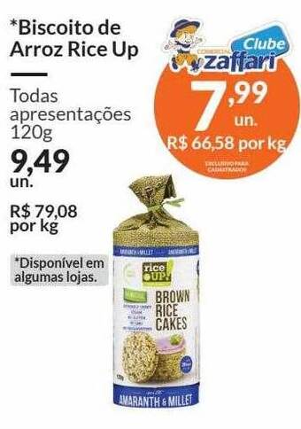 Zaffari Biscoito de arroz rice up oferta