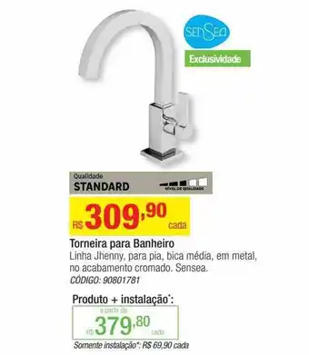 Leroy Merlin Torneira para banheiro linha jhenny sensea oferta
