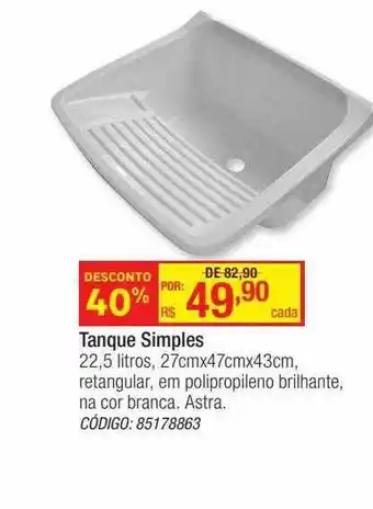 Leroy Merlin Tanque simples 22.5 litros astra oferta