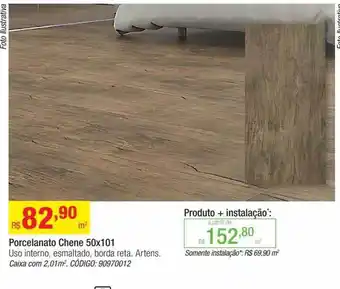 Leroy Merlin Porcelanato chene 50x101 uso interno artens oferta