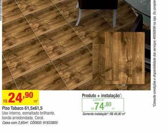 Leroy Merlin Piso tabaco 61.5x61.5 uso interno ceral oferta
