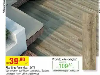 Leroy Merlin Piso gres amendoa 19x74 uso externo savane oferta