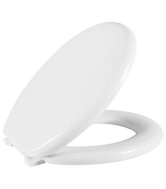 Assento sanitário almofadado branco útil bazar 36x42cm
